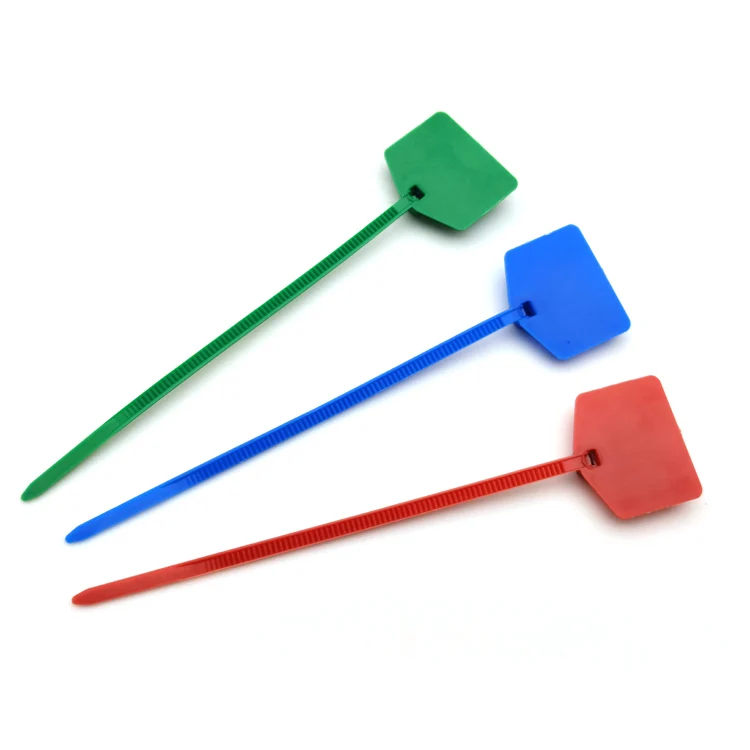 120mm 220mm Self-locking Markers Tag Cable Ties Plastic Zip Nylon Seal Tag