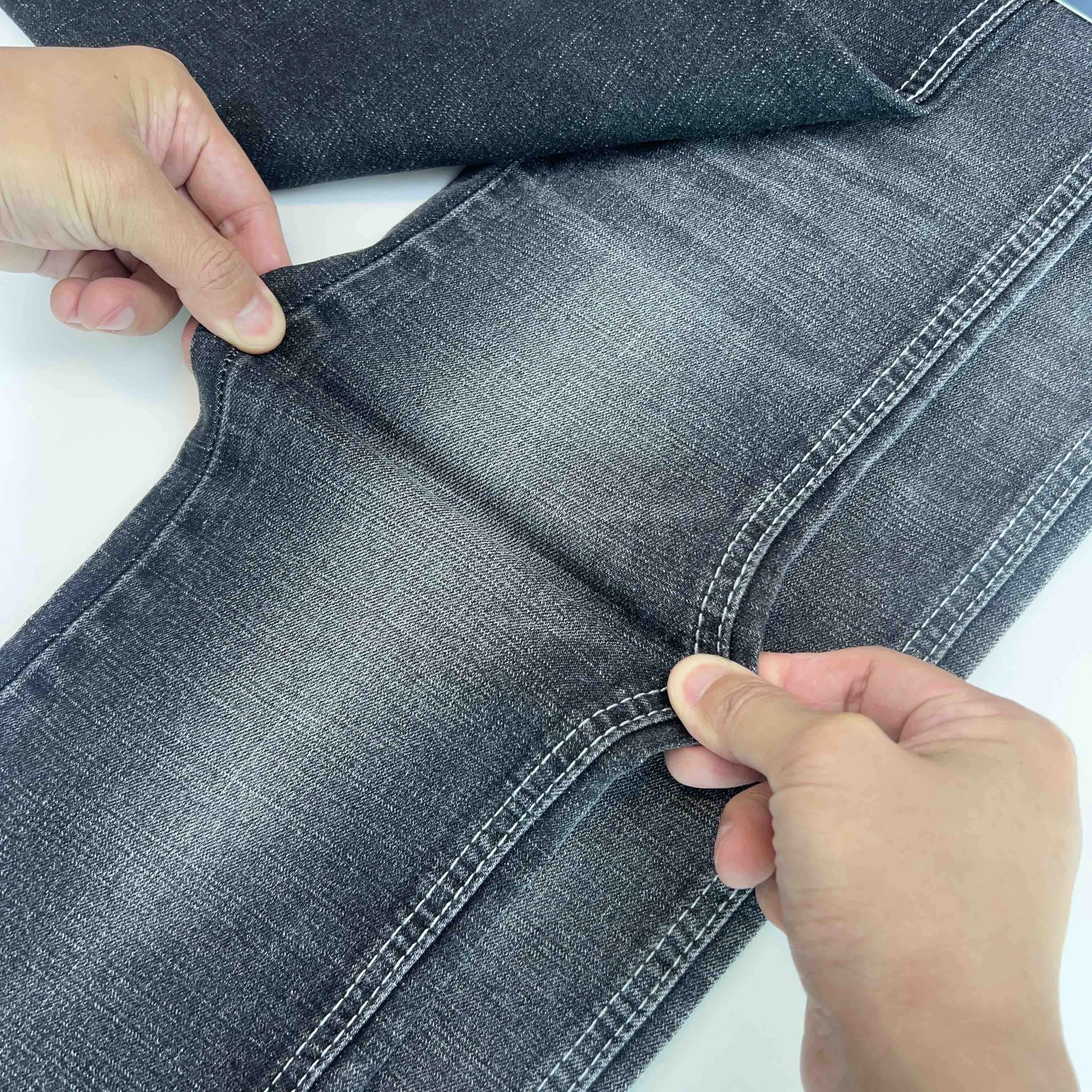 Heavy Weight of Cheaper Jeans Fabric With Crosshatch Denim Stock Lot for India Market Jean Samples