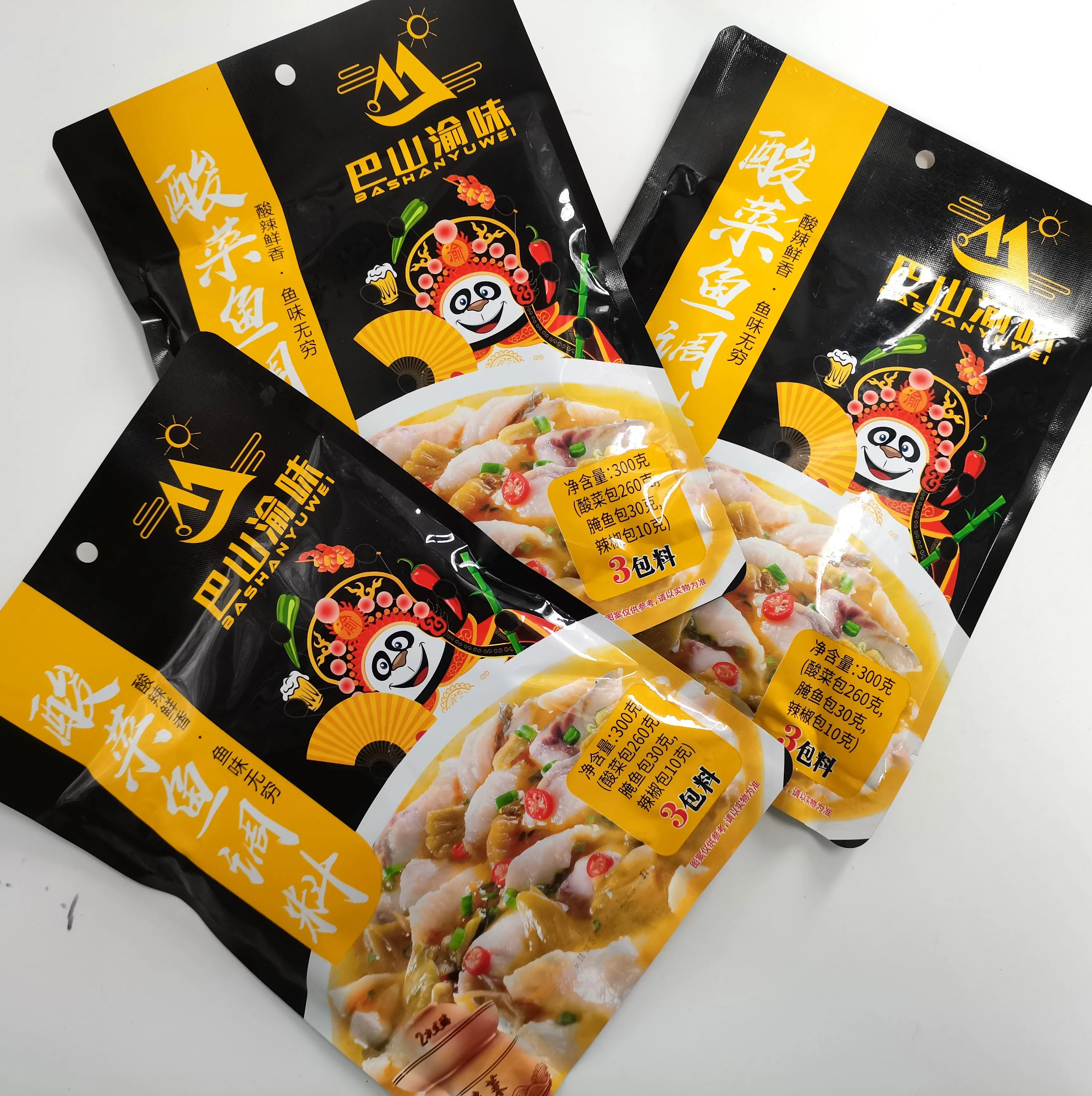 Sichuan Style Boiled Fish Hot Pot Condiments Fresh Sauerkraut with Fish Seasoning in Bag