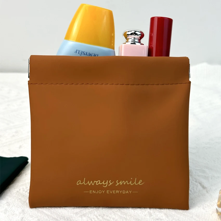 Travel organizer accessories Bag Wholesale PU leather Toiletry Lipstick Pouch Bag Water-proof Custom makeup Bag shrapnel pouch