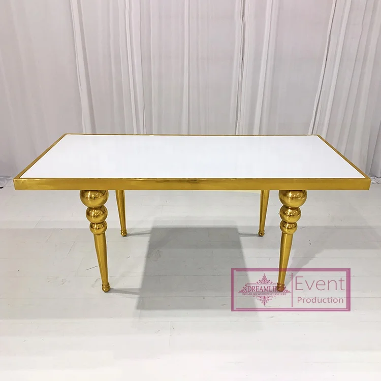 Wedding events long metal banquet table dining room furniture for dining