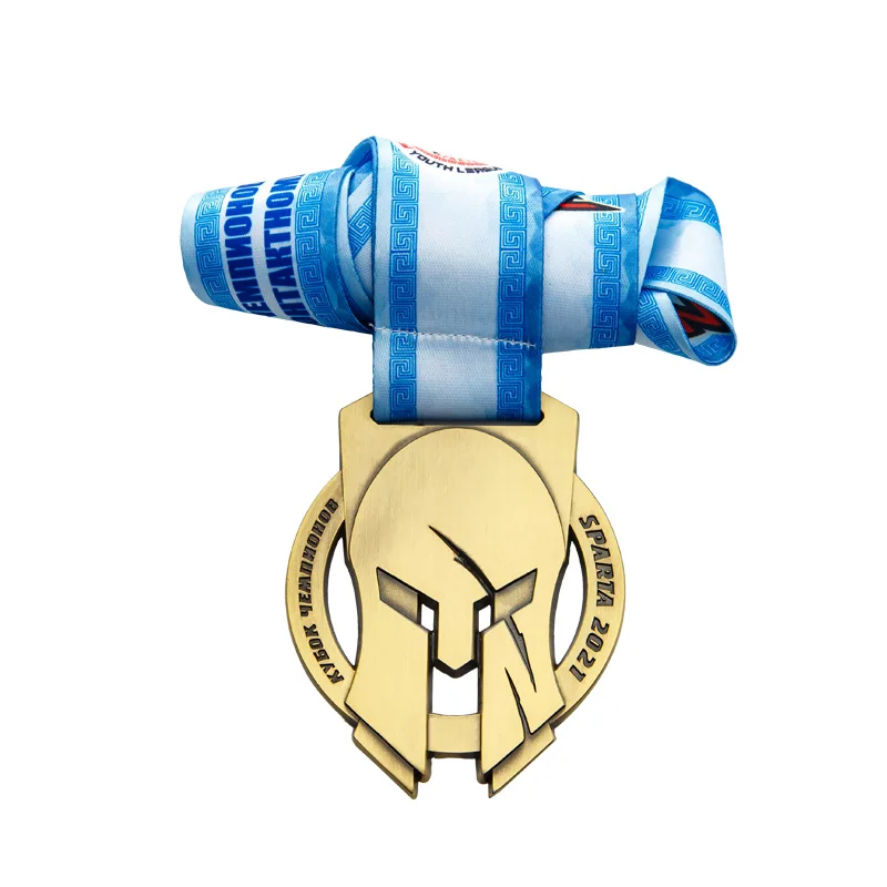 Professional Medals Manufacture Wholesale Metal SPARTA Gold Award Souvenir Medals and Trophies