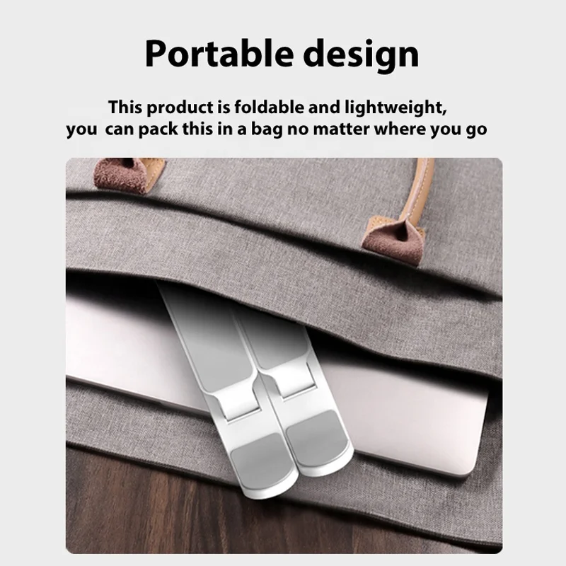 Foldable Height Adjustable Ergonomic Computer Notebook Aluminum Stand Holder Lift For Desk