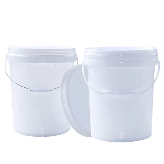 foodgrade flat barrel 5 liters white wholesale beach toys kid square clear paint small ice popcorn with lid drink plastic bucket