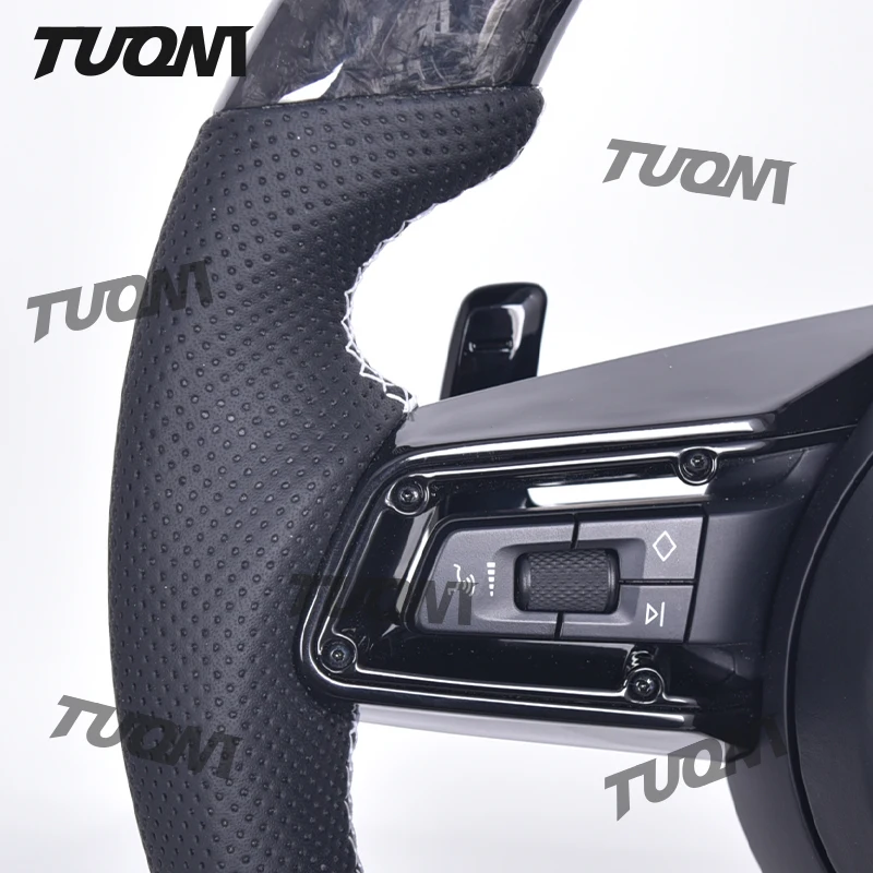 100% Real Forged Carbon Fiber LED Steering Wheel For Porsche Panamera Cayenne Macan 718 911 918 Taycan