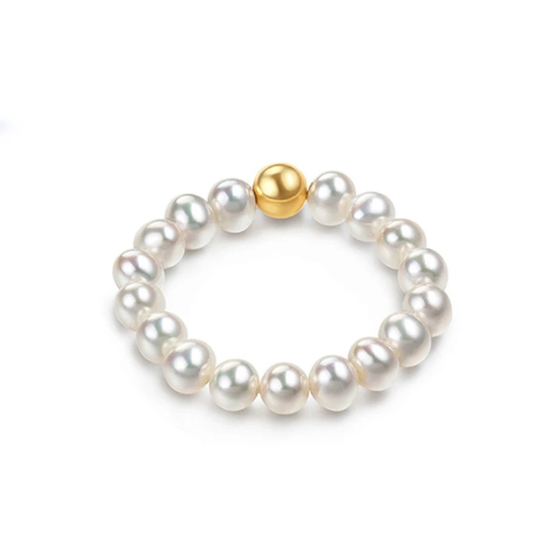 
925 Silver Ring Net Red Fashion Korean Pearl Creative Handmade Jewelry Index Finger Rings Tail Ring Elastic Bead Handpiece 