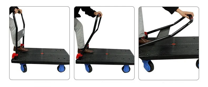 New Arrival Heavy Duty Foldable Platform Hand Truck Cart with Removable Wheels for Industrial Factory