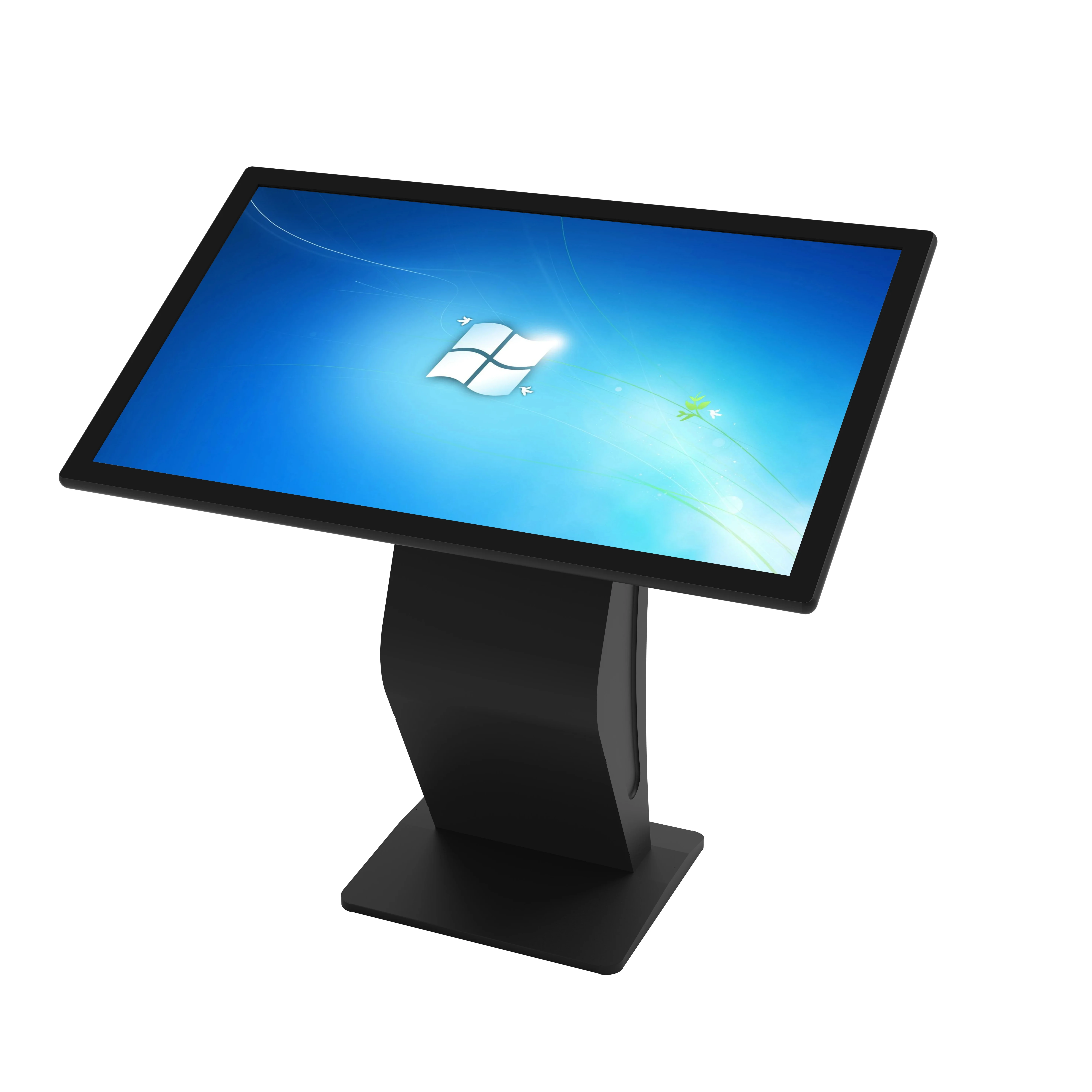 FVASEE Black Signage Floor Standing Kiosk 32 Inch Smart Screen Tablet Business Display Solution
