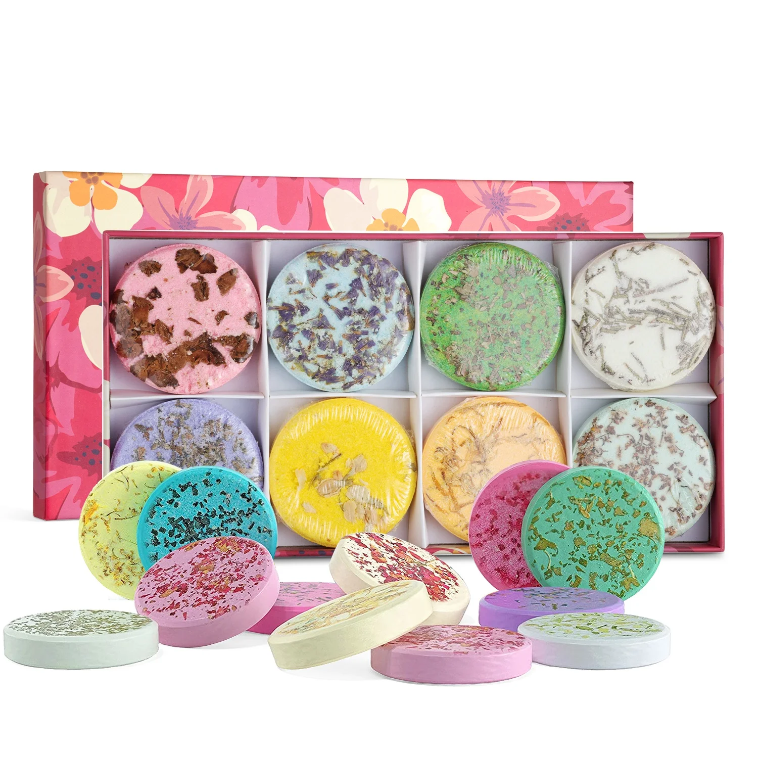 LOW MOQ MSDS Certified Sweet Orange Peppermint Bath Fizzies Shower Steamer Tablets Gift Set Private Label