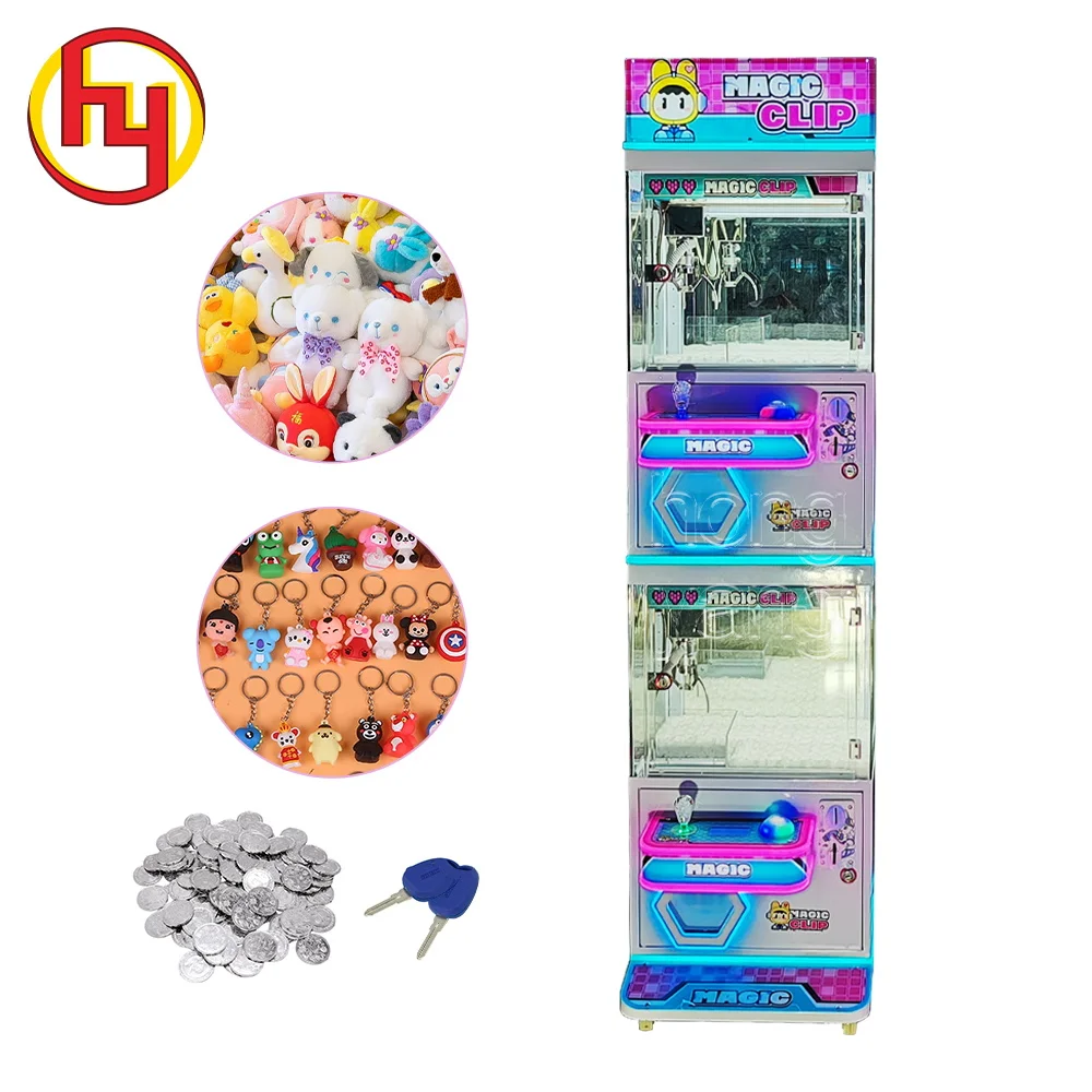2 Player Full Metal Toy Crane Claw Machine/Double Players Claw Crane/Gift Doll Vending Game Claw Machine