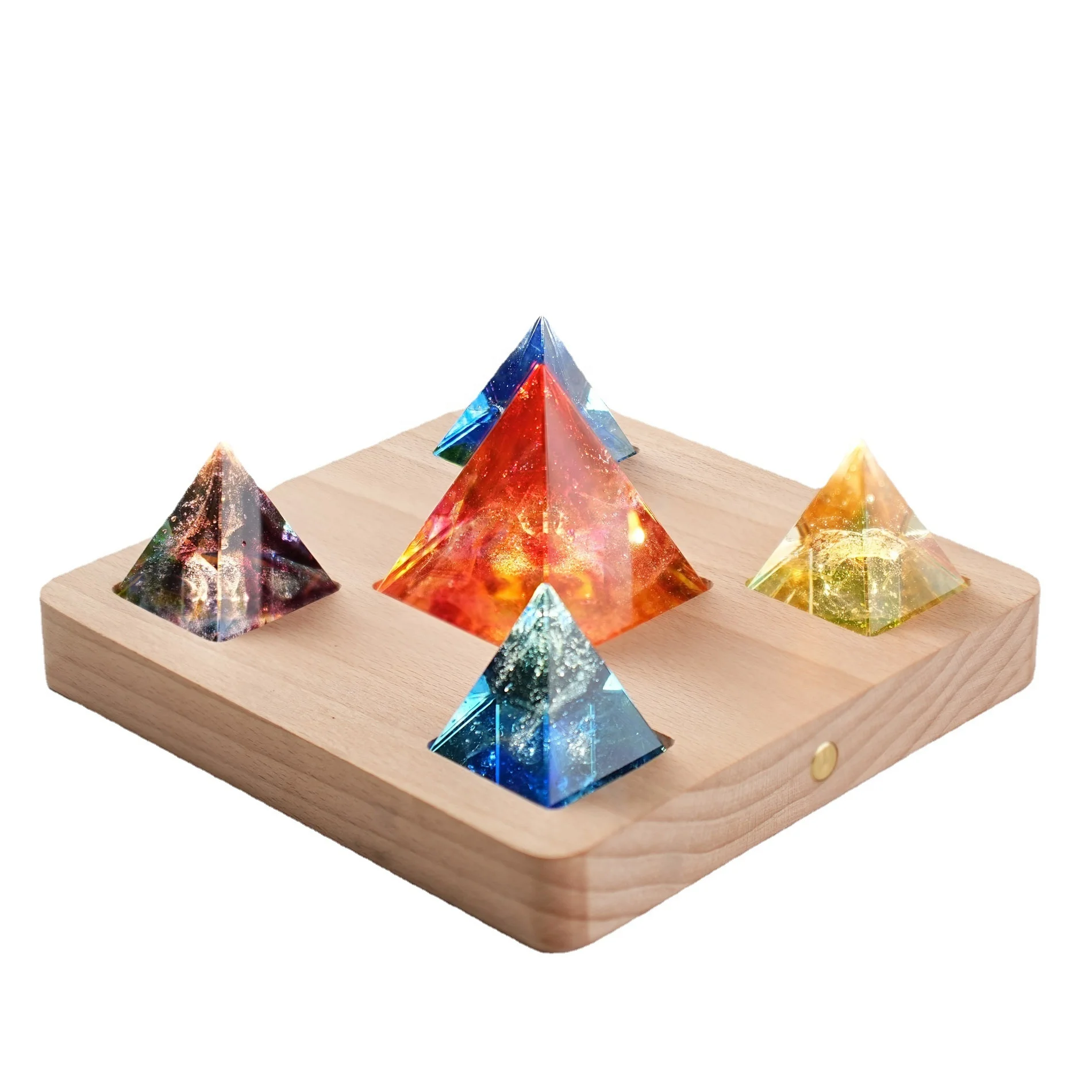 orgonite pyramid crystals natural wall art crystal porcelain painting for home decor
