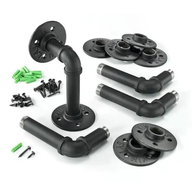 Плавающие кронштейны для полки, промышленный кронштейн для труб для плавающих полок для домашнего декора фермерского дома