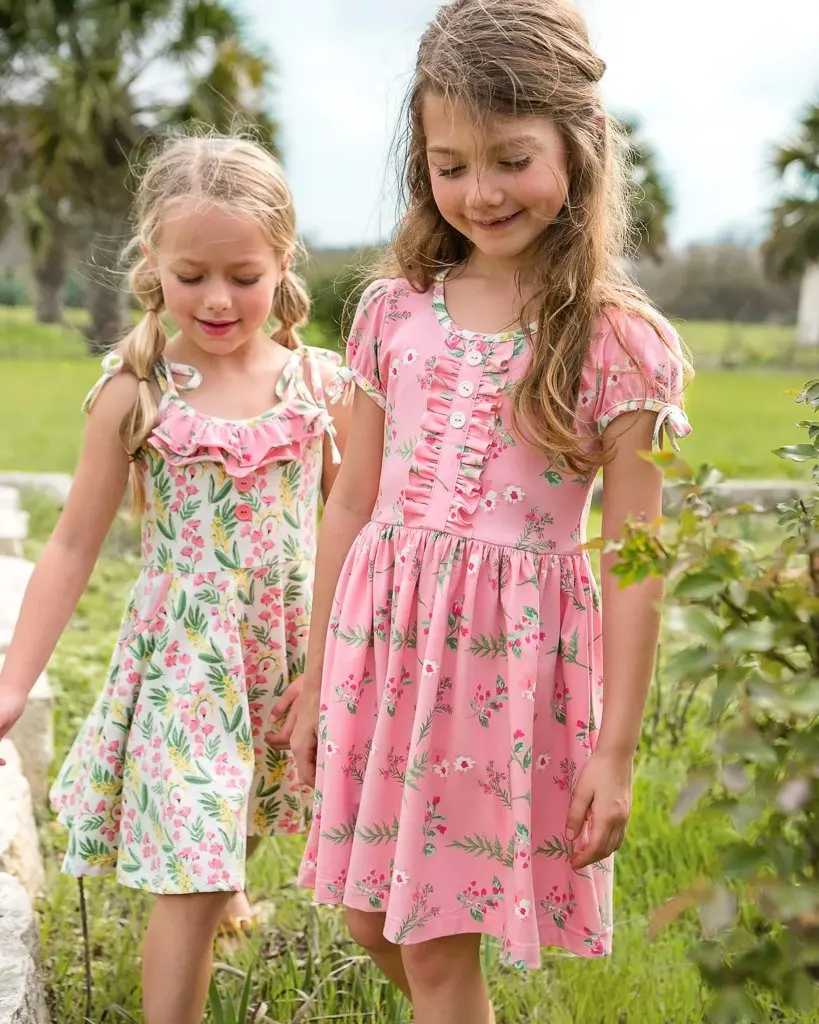 new arrival koya factory made elegant girl spring dress overseas children clothing wholesale boutique baby clothes