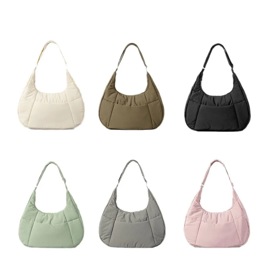 New nylon armpit bag for women simple dumpling handbag niche lightweight shoulder bag with Adjustable Strap