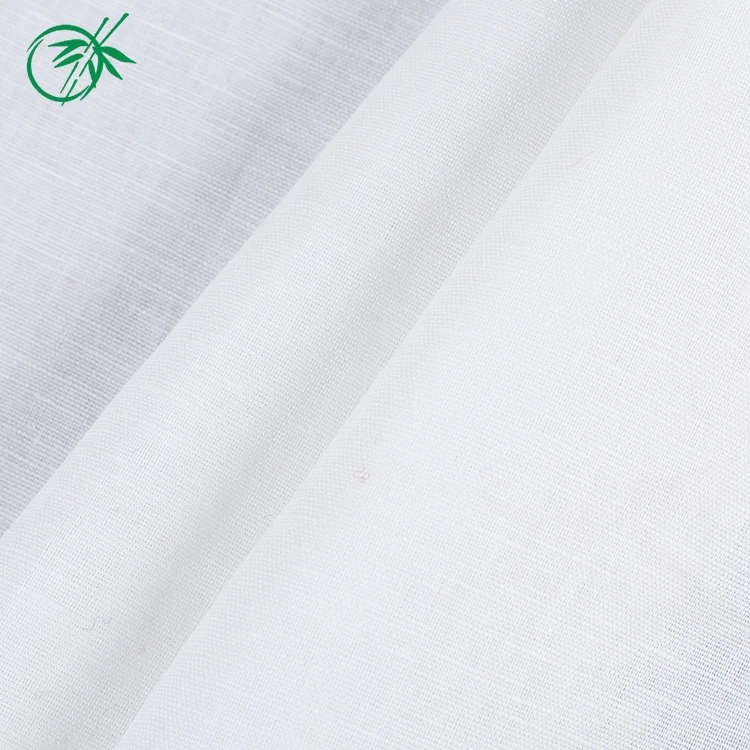 Comfortable plain wholesale linen rayon blend stock rayon fabric with slub for Dress