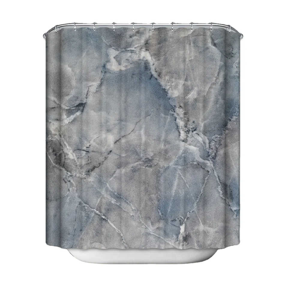 Hot Sale New Arrival Cortinas De Bano Bathroom Fabric Bathroom luxury marble shower curtain set bathroom decor