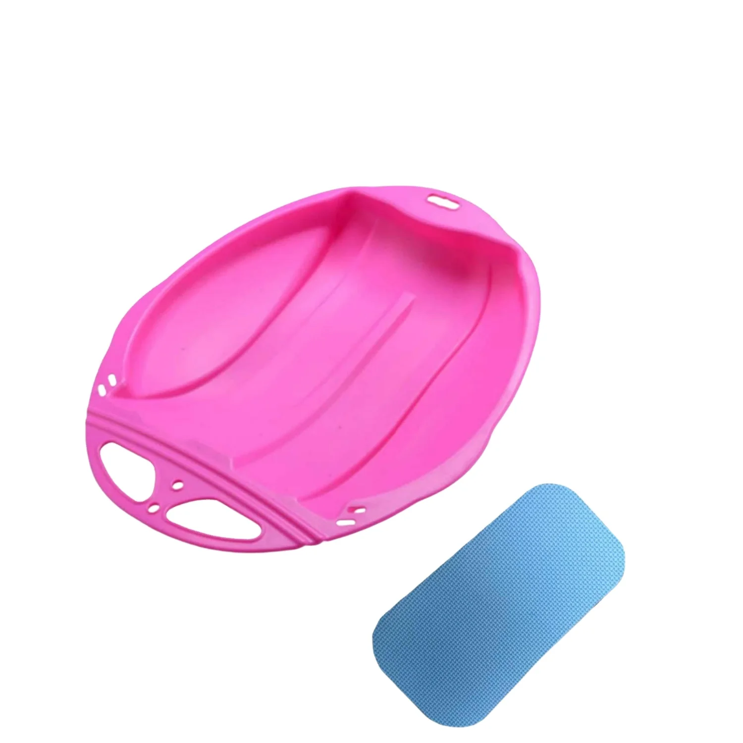 Outdoor Snow Saucer Sled Plastic Toboggan Round Sled for Winter Beach