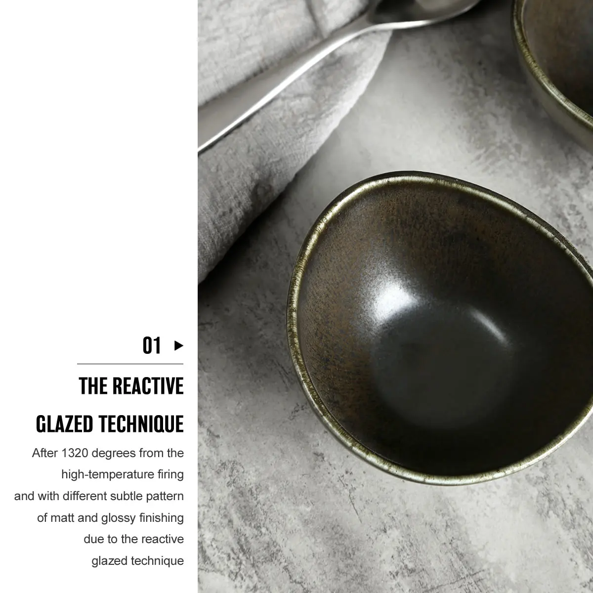 Factory direct wholesale irregular eco friendly big matte black ceramic bowl and restaurant small porcelain sauce bowl