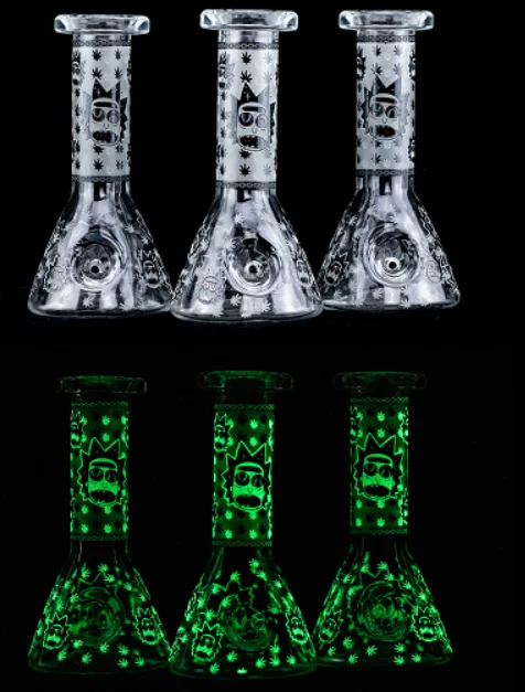 Лидер продаж стеклянные курительные Бонги 2022 новый кальян подарок на Хэллоуин светящиеся аксессуары для курения стеклянная водопроводная труба бонго