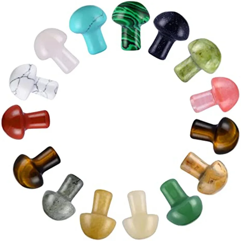 wholesale healing natural crystal amethyst rose quartz stone mushroom gemstone 2cm mushroom