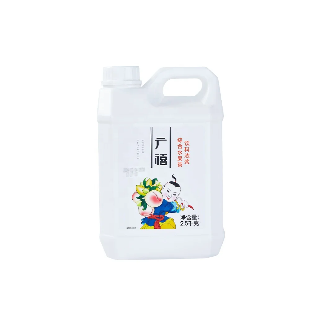 2023 New Arrivals Bulk Package 2.5kg Assorted Fruit/Multi Fruit Juice Concentrate for Bubble Tea