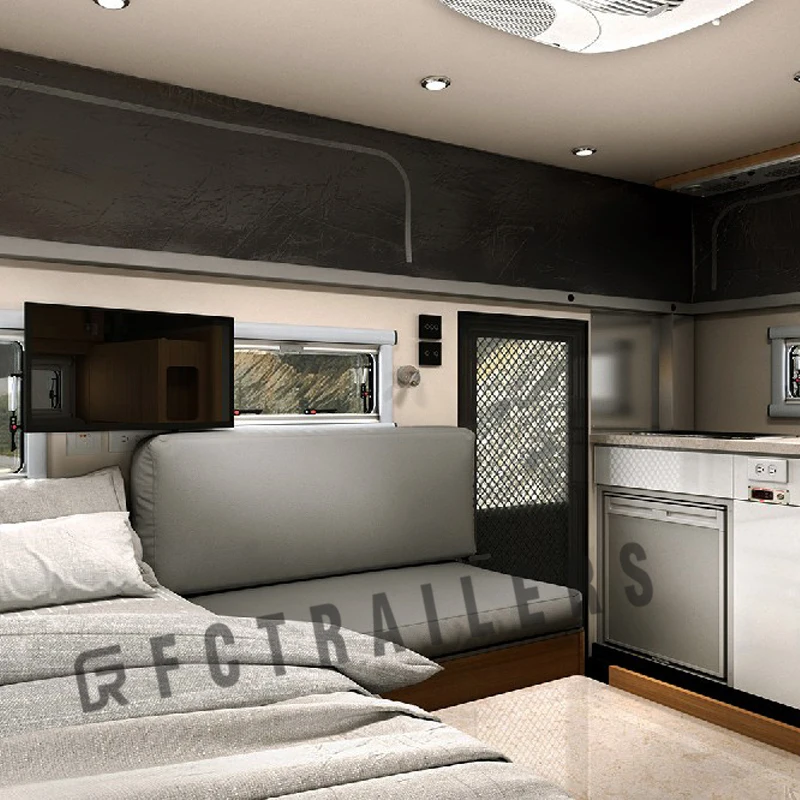 Factory sale good offroad  camper trailer caravan finished fold out  tiny house  Suitable for Outback Travel