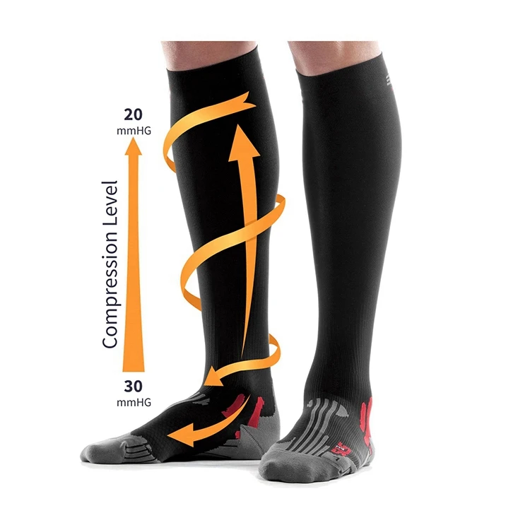 RL-A122 custom bamboo elite socks wholesale compression knee high socks tension therapeutic compression socks