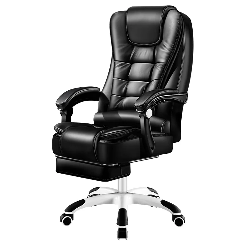 Boss Leather Executive Swivel Gamer Massage Chair Lifting Rotatable Armchair Footrest Adjustable Desk Chair Office Chair