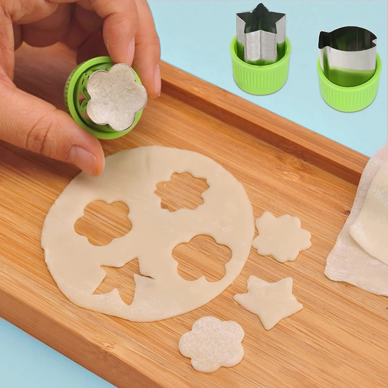 Home Kitchen Fruit and Cookie Pastry Stamps Mold for Kids 12pcs Cutter For Vegetables Mini Vegetable Cutter Set