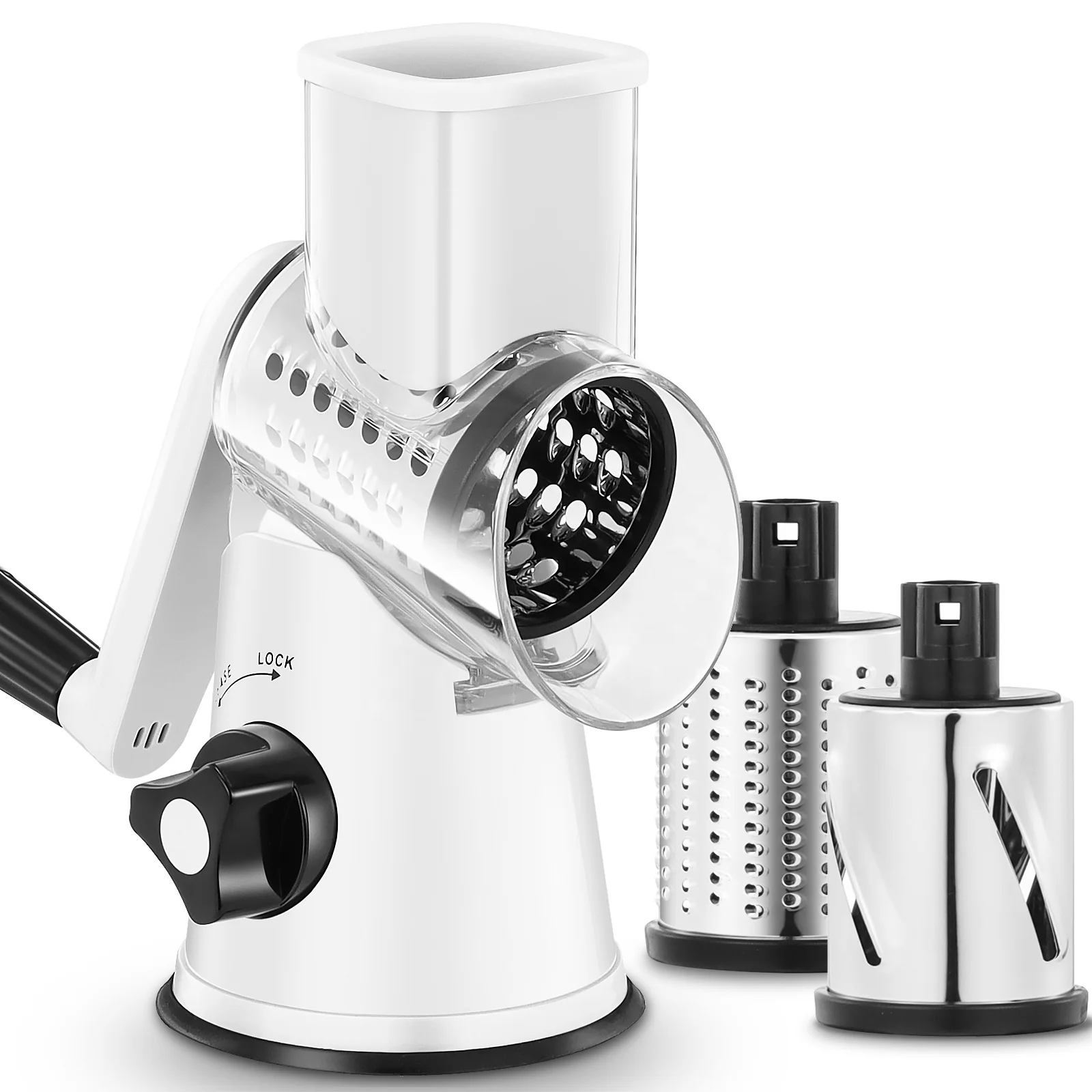 Kitchen vegetable cutter mandoline slicer swift rotary drum cheese drum grater