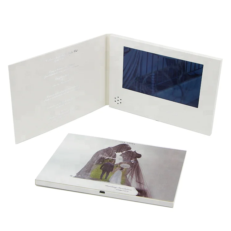 Manufacture custom gift promotional products items greeting cards lcd screens wedding video brochure