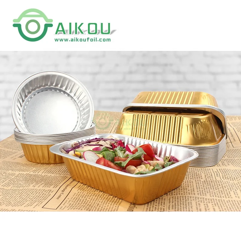 Two compartment colored divided catering plastic lid aluminum foil food contianer/tray