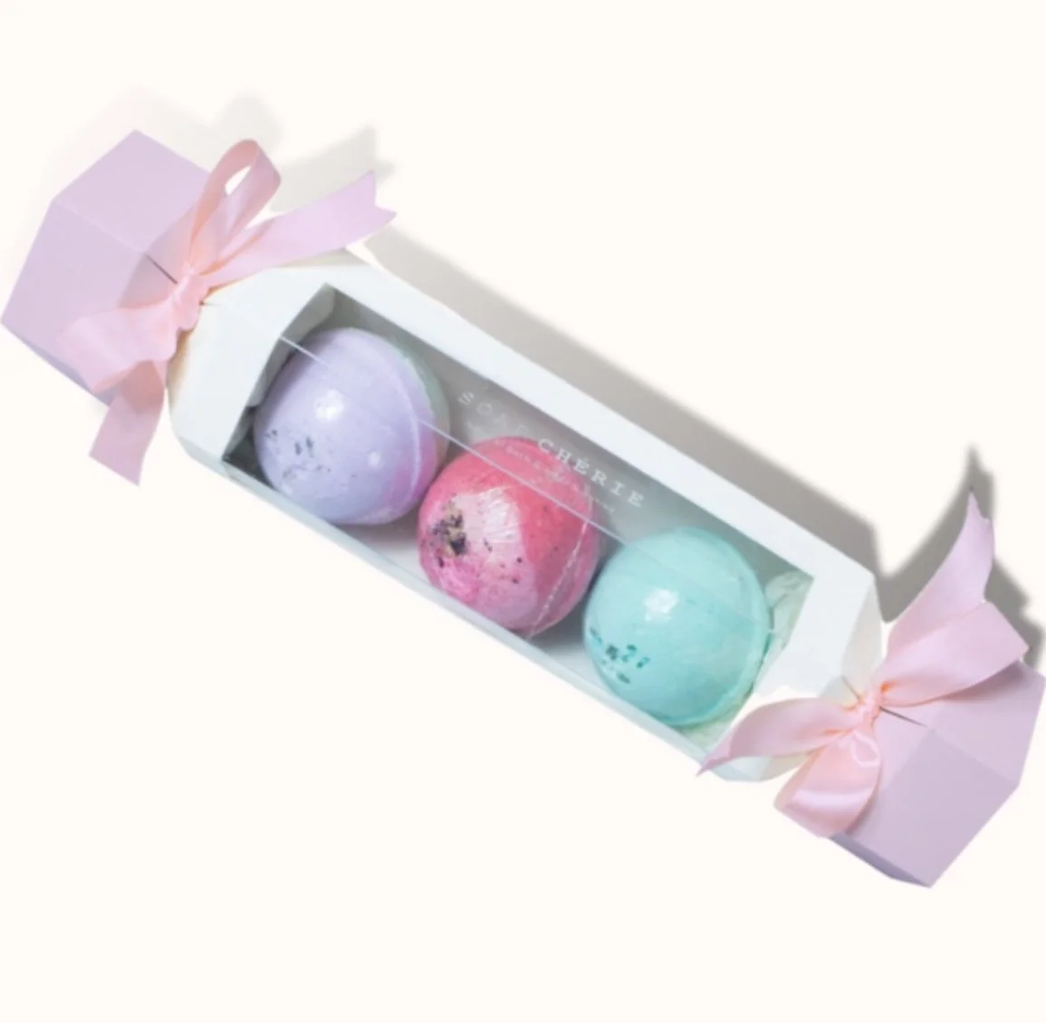 Wholesale Bath Vegan Fizzy Bubble ball packing custom Spa Bath Bomb Christmas cracker Gift Set box