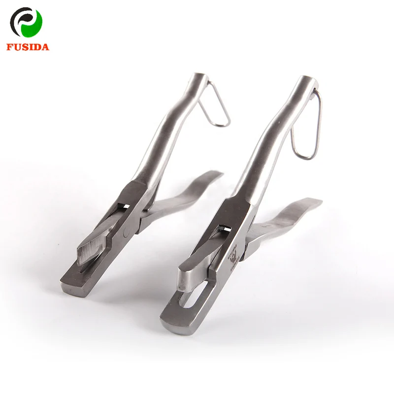 Veterinary Equipments U Shape Stainless Steel Cattle Ear Notcher For Pig Sheep
