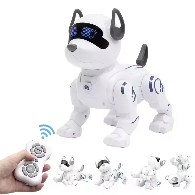 Hot Selling Multi-Function LED Eyes Remote Control Robot Dog Intelligent Technology RC Robot Pet Toy Features Dancing Singing