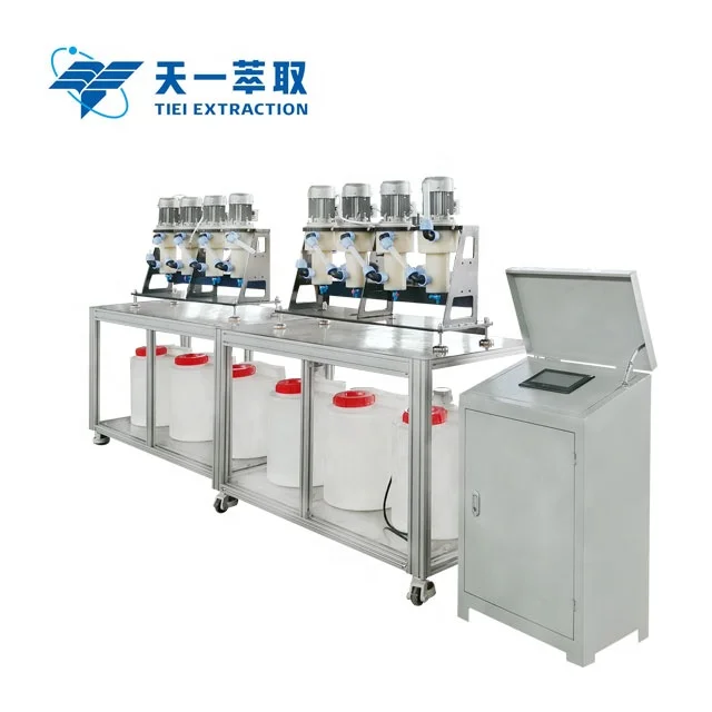 Metals are extracted from solutions using hydrometallurgical techniques in the laboratory