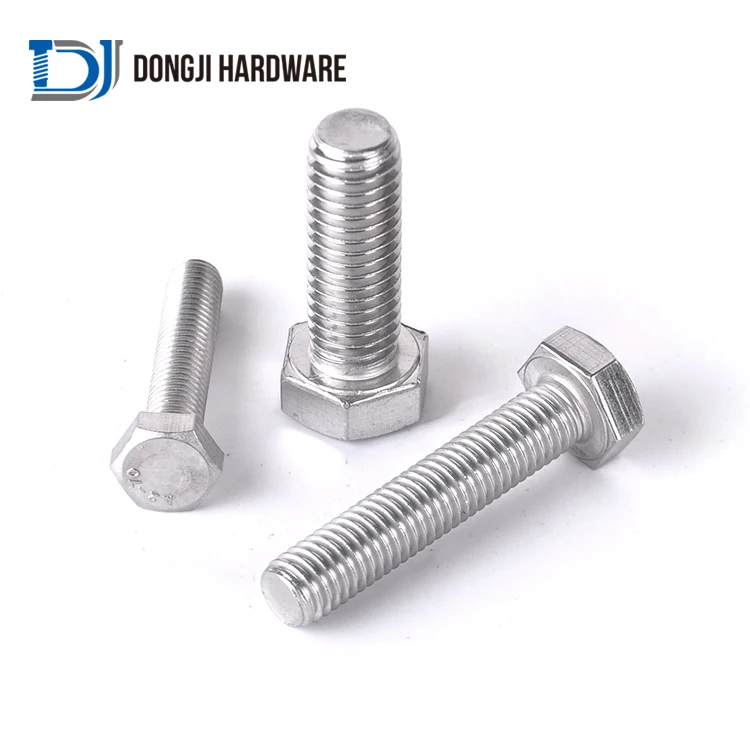 DONGJI Big Sale Din933 Hex Bolt M3 M7 M8 M10 Hex Bolt Stainless Steel Hex Nut And Bolt