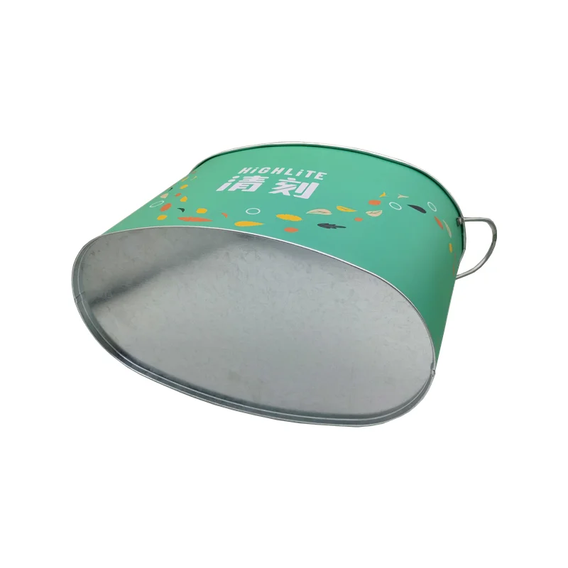 Classic large rectangular galvanized metal refrigerated wine beer ice Bucket Beverage Cooler Beverage Bucket family party