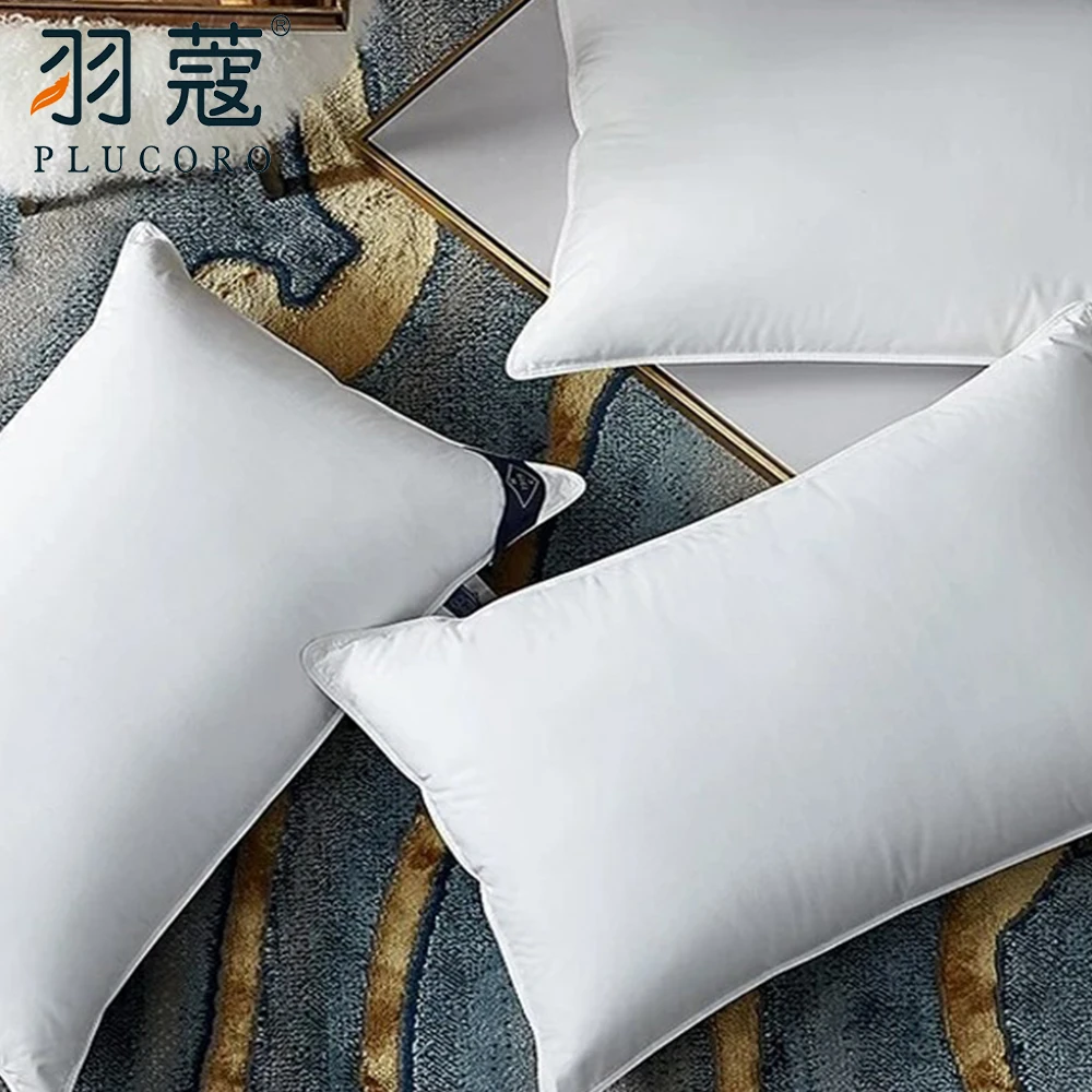 2023  Soft and Comfortable Best Quality 100 Cotton Goose Down Feather Pillows For Hotel