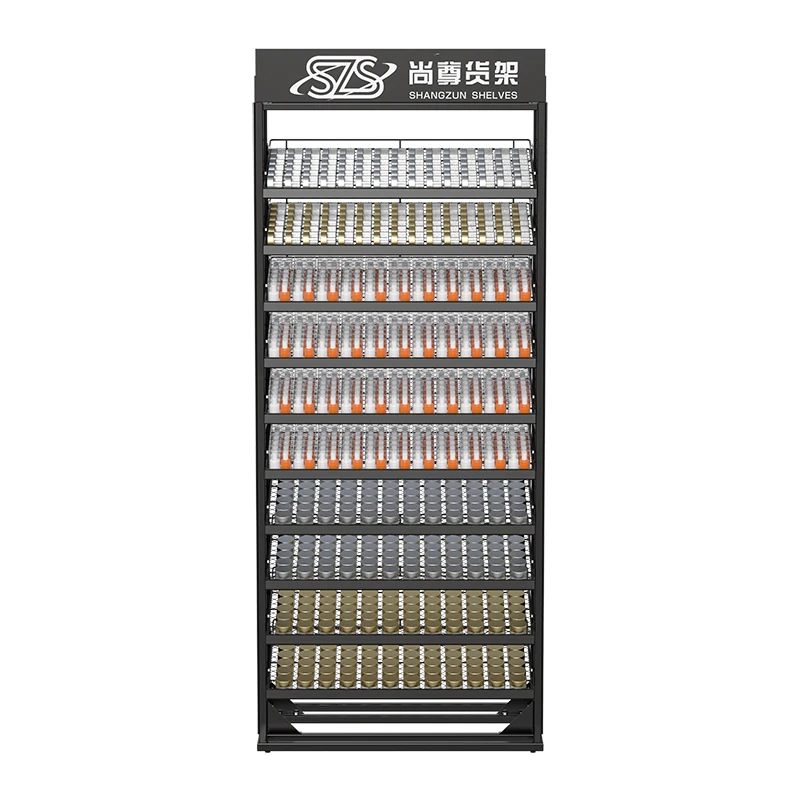 Factory Retail nail polish display floor stand  nail polish and powder display rack large with logo on two side and top