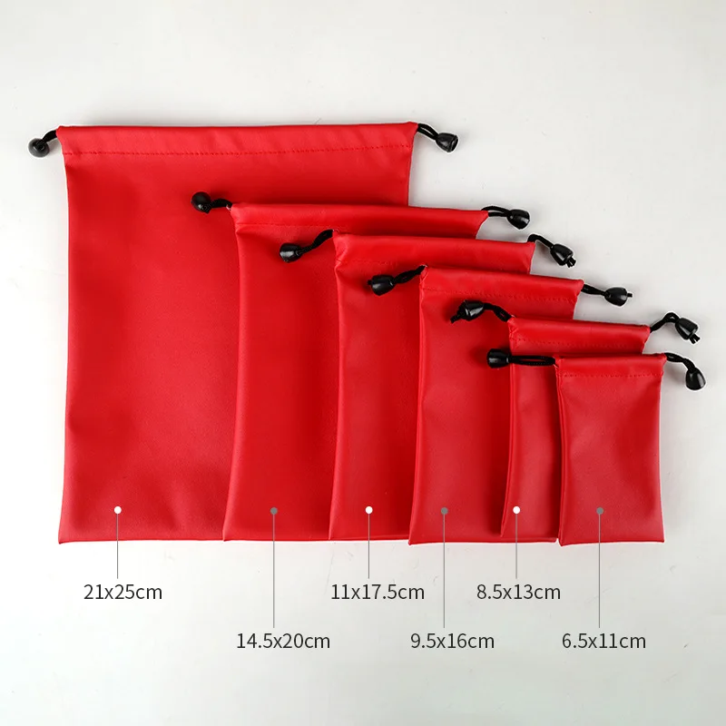 Wholesale Acceptable Customized Logo Pu Headphone Drawstring Bags 2020 Hot Sell Drawstring Small Pouch