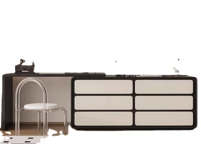 2024 Bedroom furniture wooden designs vanity dressing table and drawers makeup vanity desk bedroom dresser with mirror