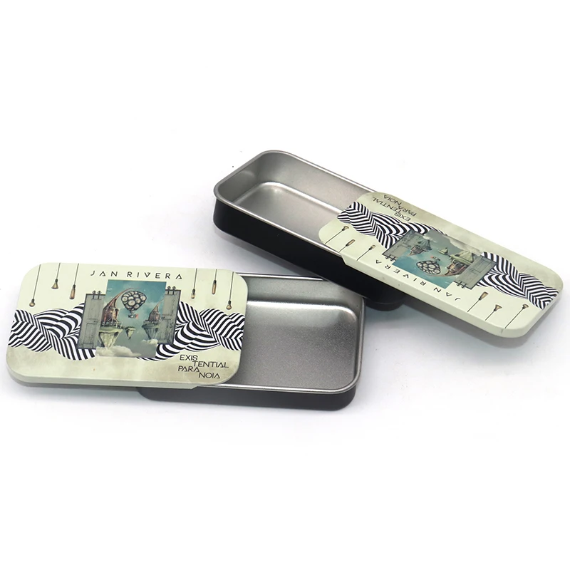 Wholesale Mini Tablet Tin Gum Mint Pill Packaging Container Metal Case Sliding Tin Box Candy