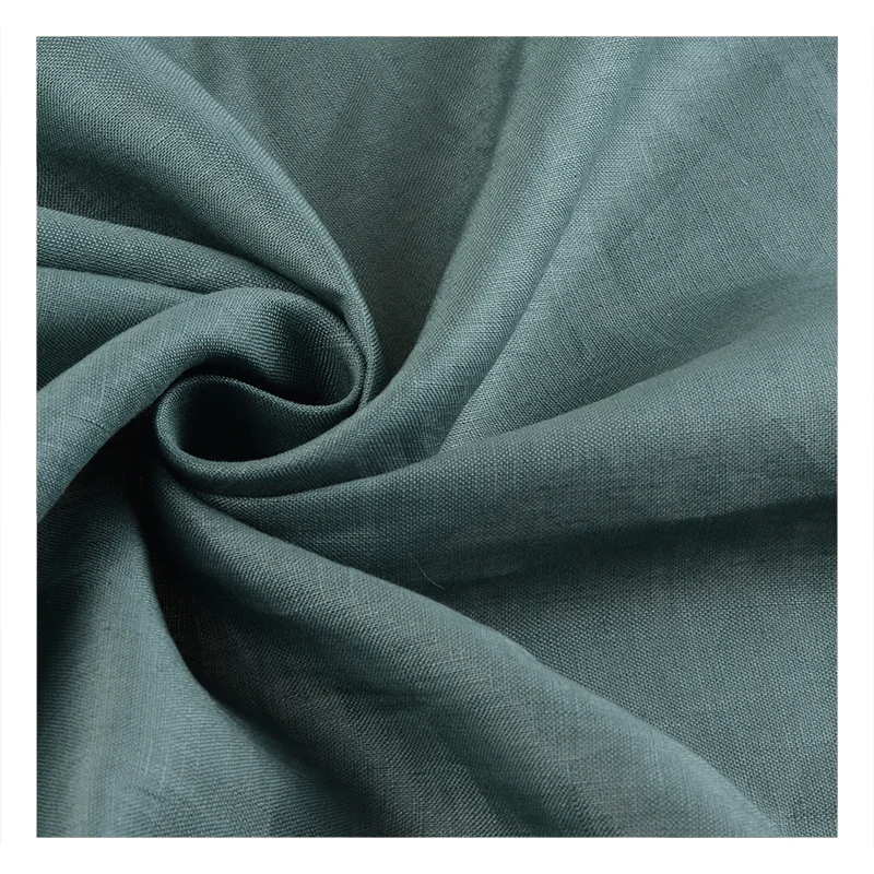 Stock Woven 100% Linen fabric soft 150GSM flax textiles for ventilate clothing shirts trousers women clothes