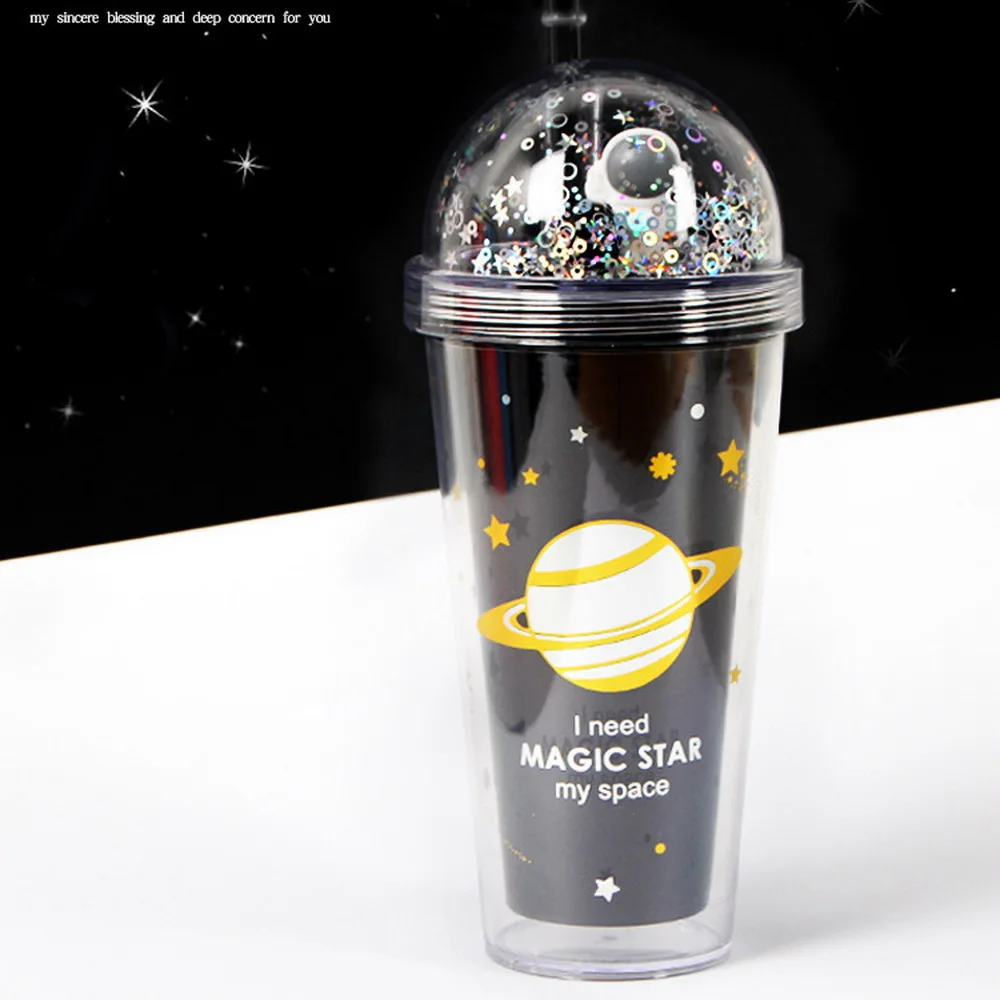 Пластиковые стаканы 18 унций с купольными крышками и соломинкой