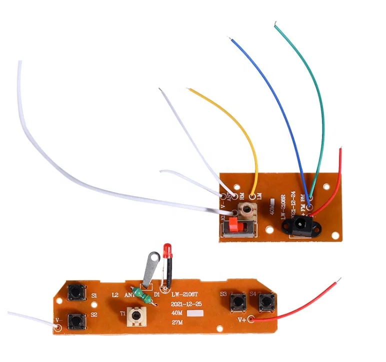 four way remote transmission and receiving board pcba for rc car