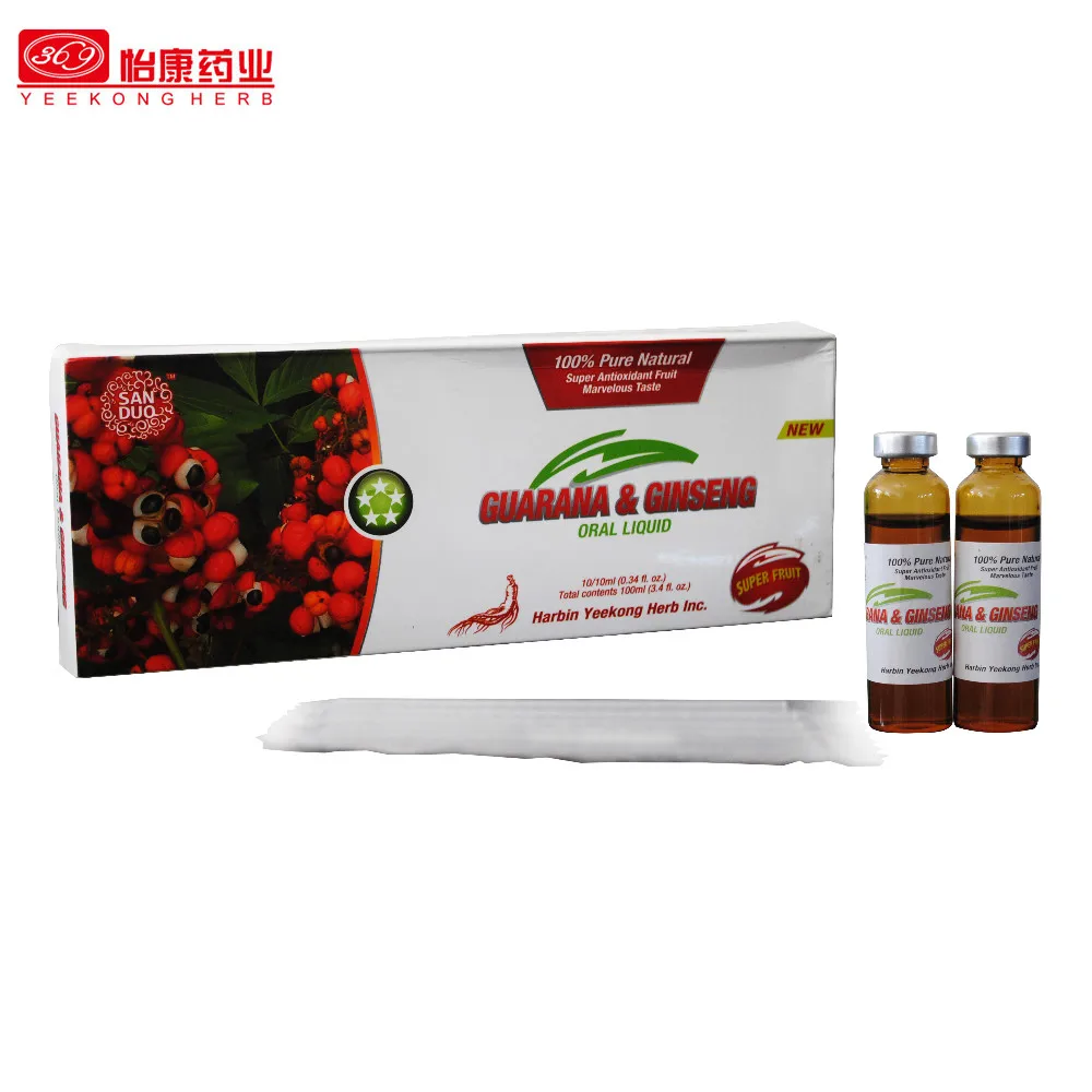 Natural Antioxidant Fruit Marvelous Taste of Guarana  Ginseng oral liquid  burn fat slim skin beauty