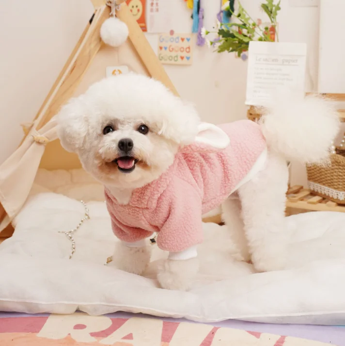 Pet Winter Apparel: Cat Sweater Dog Hoodie with Cap - Cozy Turtleneck Sweater Berber Fleece Coat