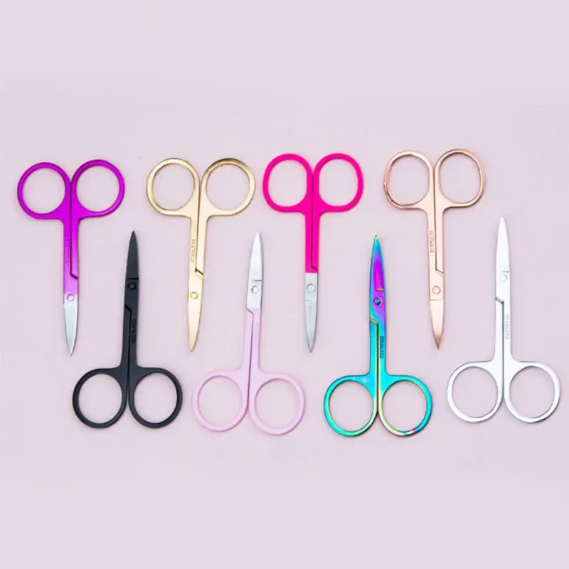 Black mini scissors lashes stainless steel scissors mini strip eyelash spring makeup scissors