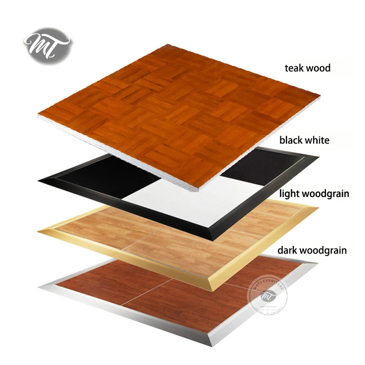Cheap portable teak laminated wooden dance floor for wedding
